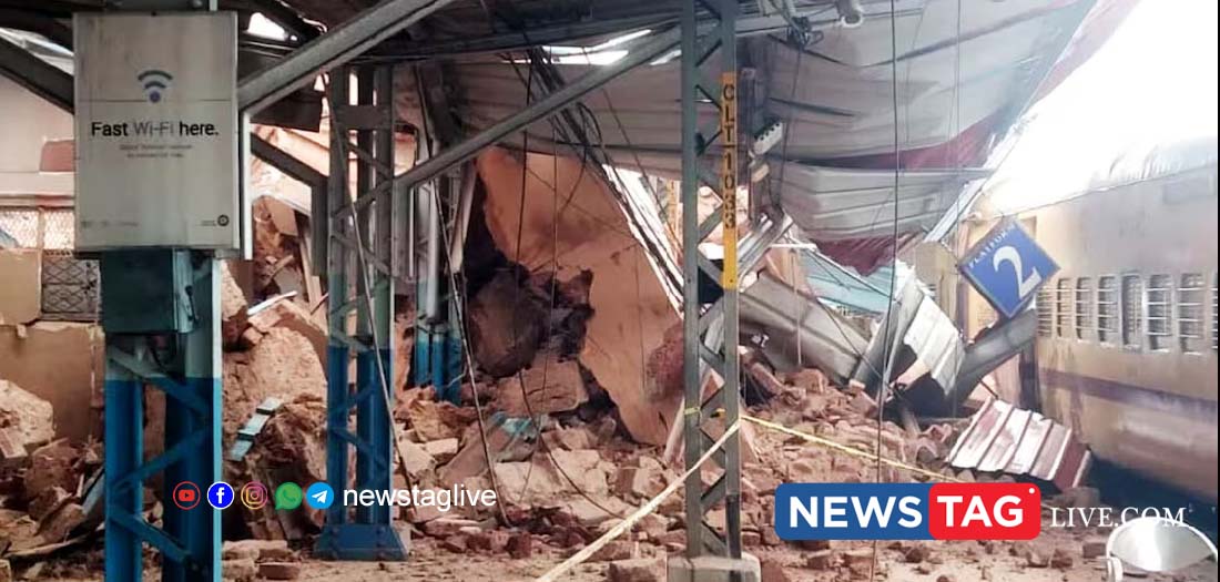 kozhikkode railway station building collapse