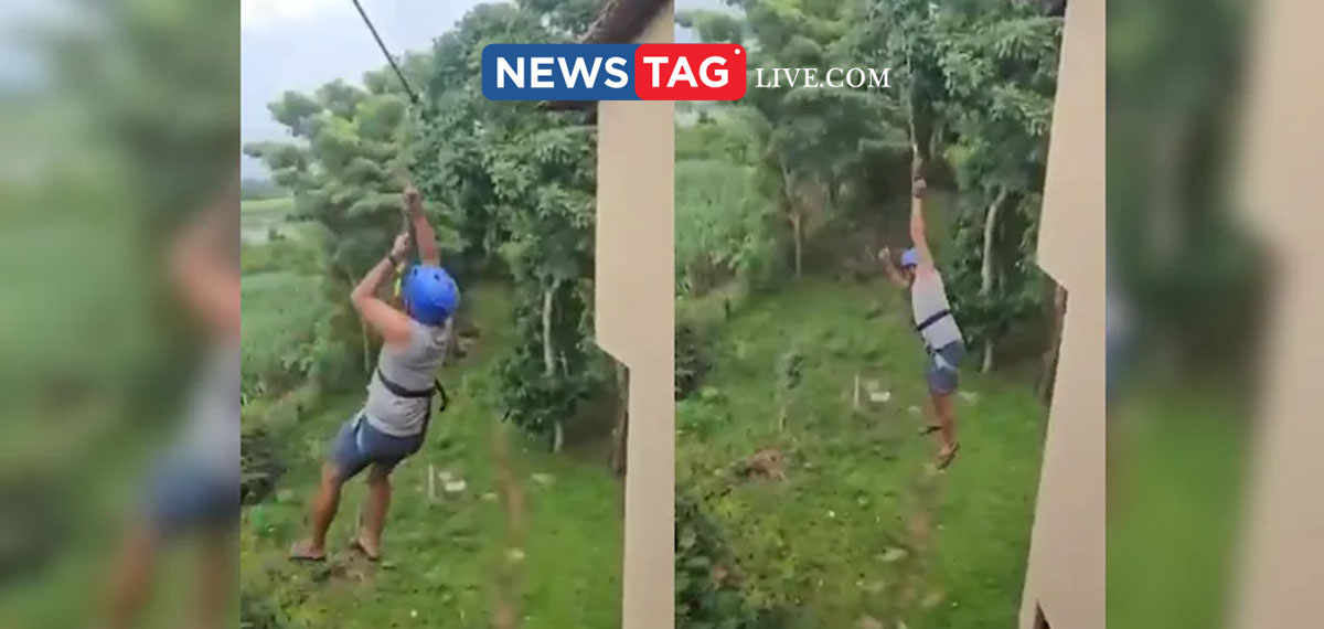 man seriously injured after fallen from above 40 feet during Zip line journey