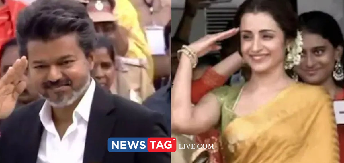 Trish Salutes chief minister Vijay during independence day celebration