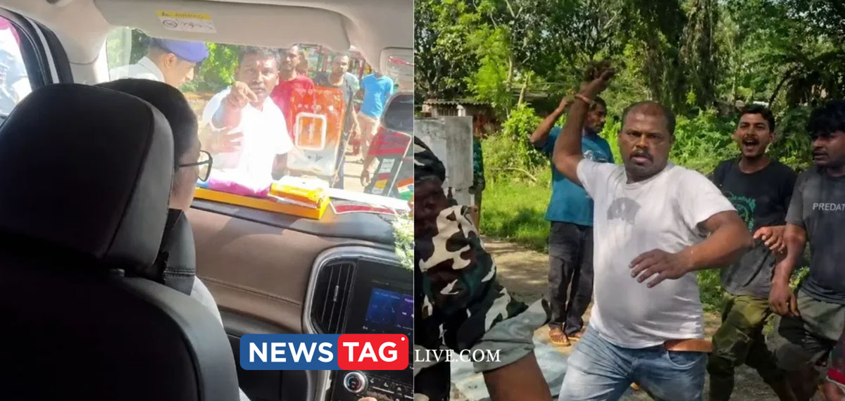 West Bengal former CM Mamata Banerjees car attacked by goons