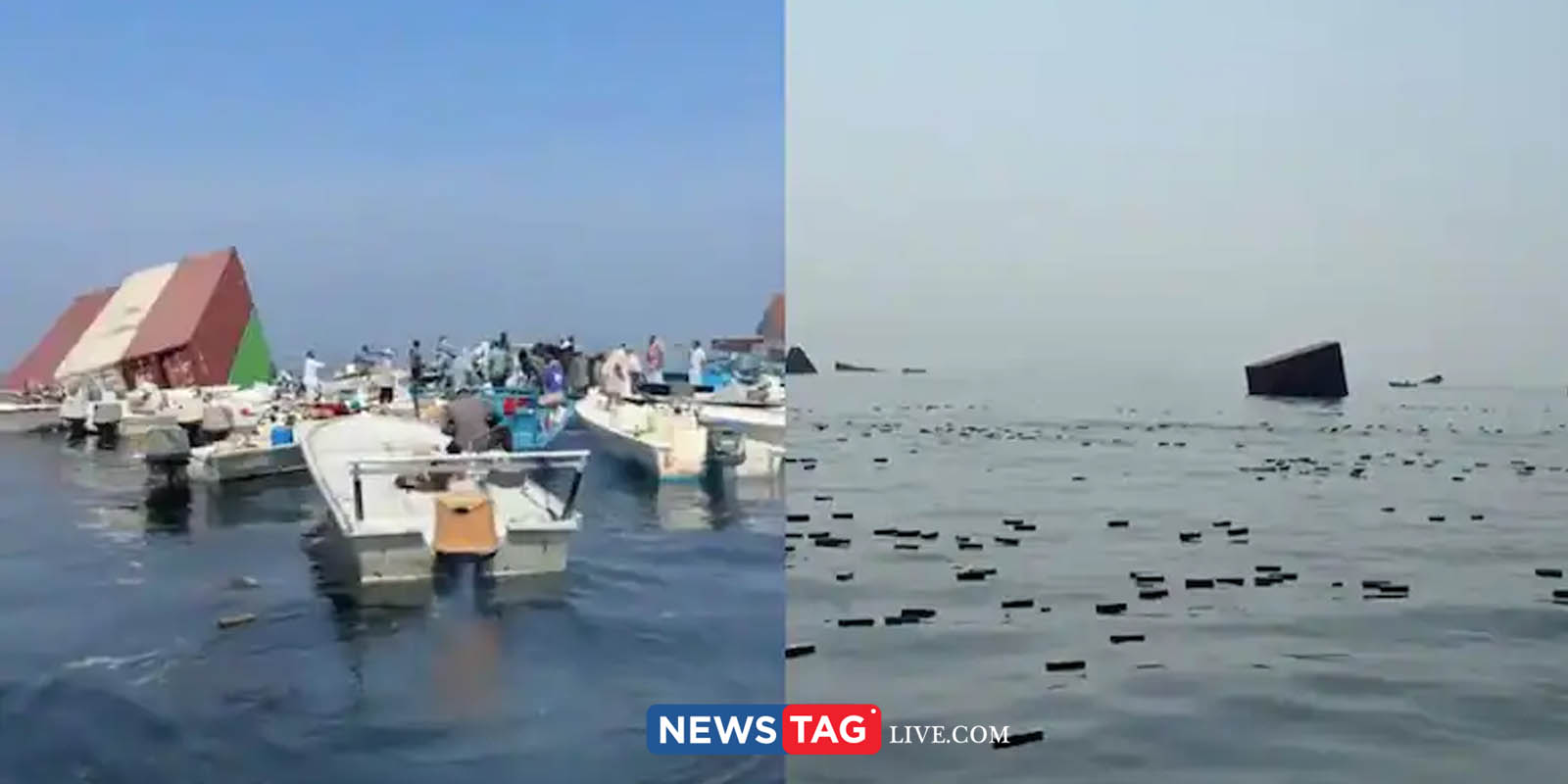 Fishermen Race To Grab iPhones Perfume From Sunken Cargo Ship