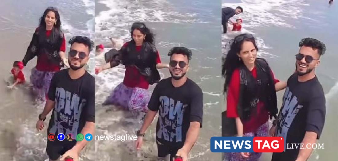 Parents Neglect Toddler For Selfie Video Beach Viral News Malayalam