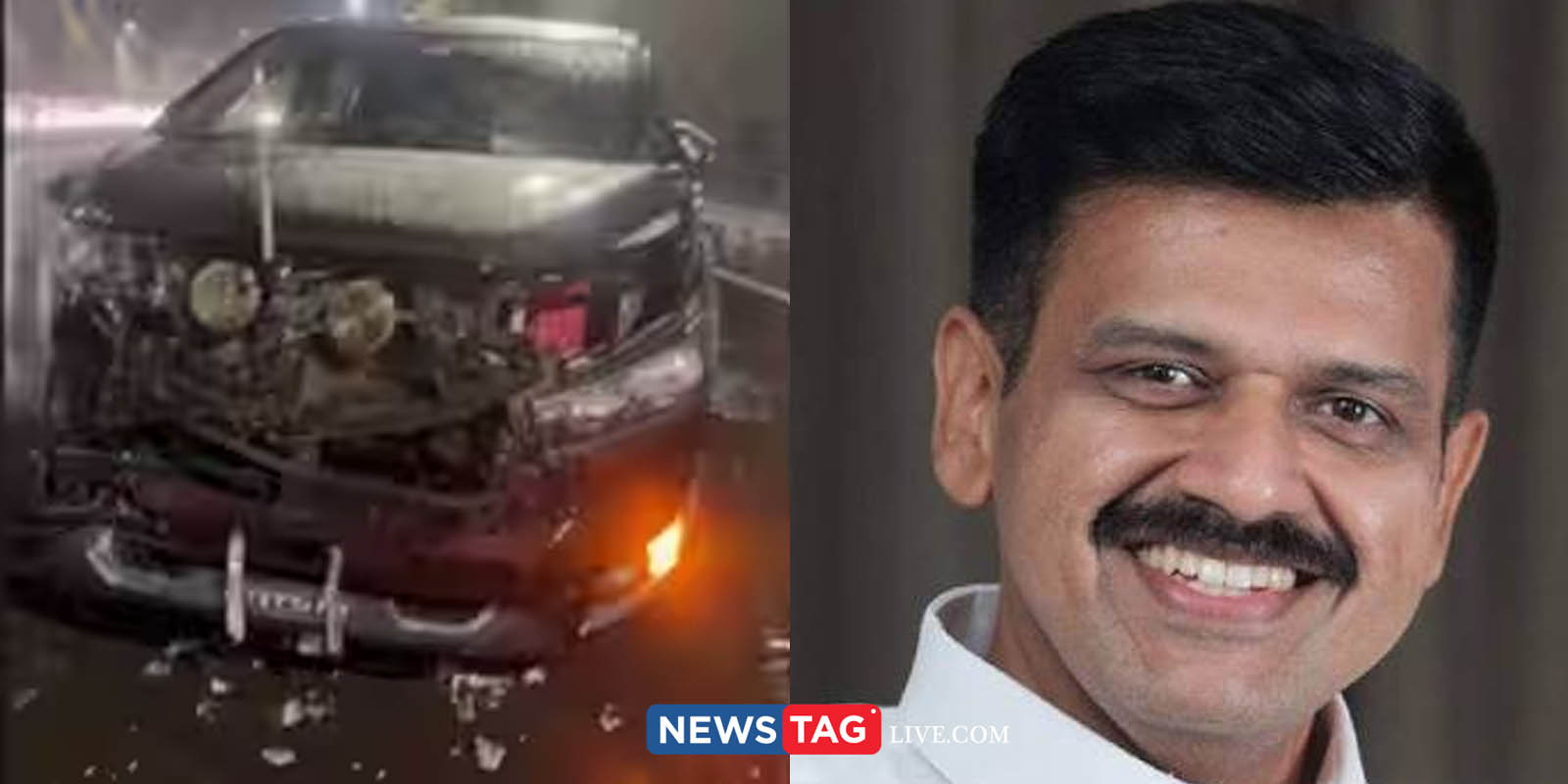Sandeep Varier MLA escaped from car accident